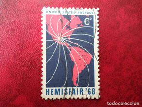 Sellos: -estados unidos, 1968, feria internacional hemisfair-68 en san antonio, Yvert 844